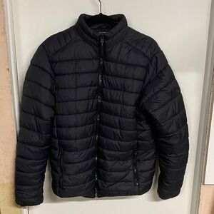 Men's Winter Puffer Down Jacket, Fleece Lined, Quilted Insulated